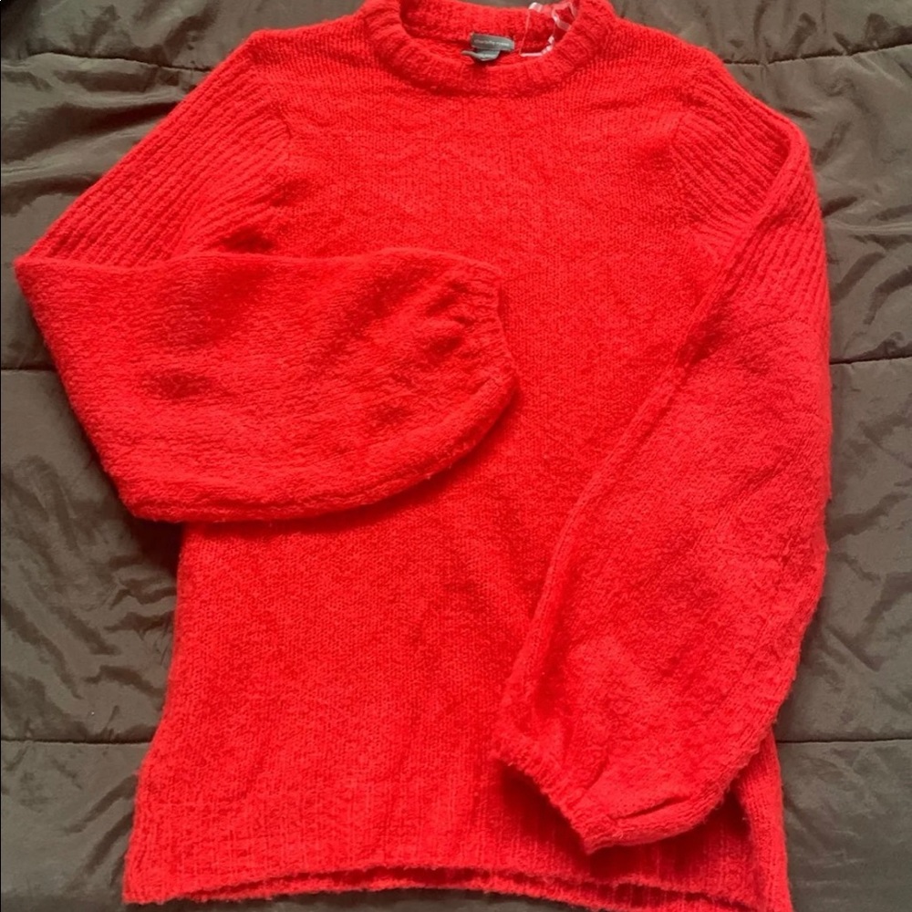 Red Balloon Sleeve Sweater
